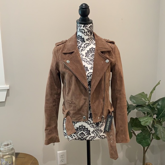 Blank NYC Jackets & Blazers - BLANKNYC Morning Suede Moto Jacket- Brwn, Sz S NWT